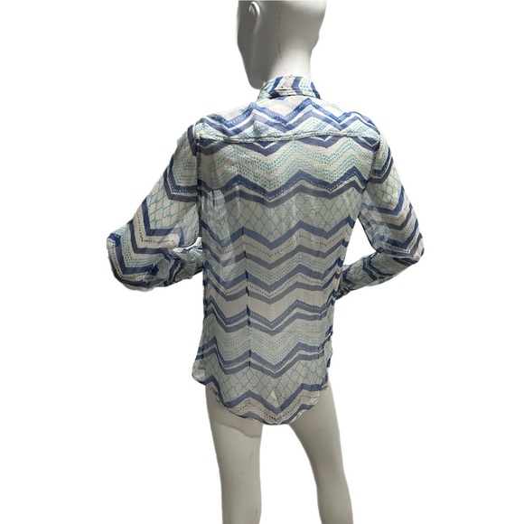 Lucky Brand Sheer Button Down Shirt - Picture 5 of 5